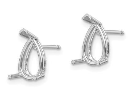 14k White Gold Earrings Style XE82W - Classique Jewelry Inc.