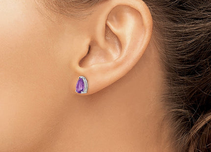 14k White Gold Earrings Style XE82WAM - Classique Jewelry Inc.