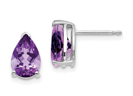 14k White Gold Earrings Style XE82WAM - Classique Jewelry Inc.