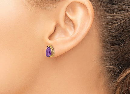 14k Yellow Gold Earrings Style XE83AM - Classique Jewelry Inc.
