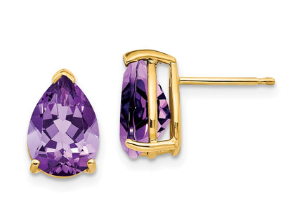14k Yellow Gold Earrings Style XE83AM - Classique Jewelry Inc.