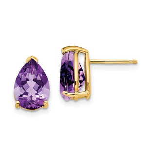 14k Yellow Gold Earrings Style XE83AM - Classique Jewelry Inc.