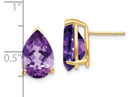 14k Yellow Gold Earrings Style XE84AM - Classique Jewelry Inc.