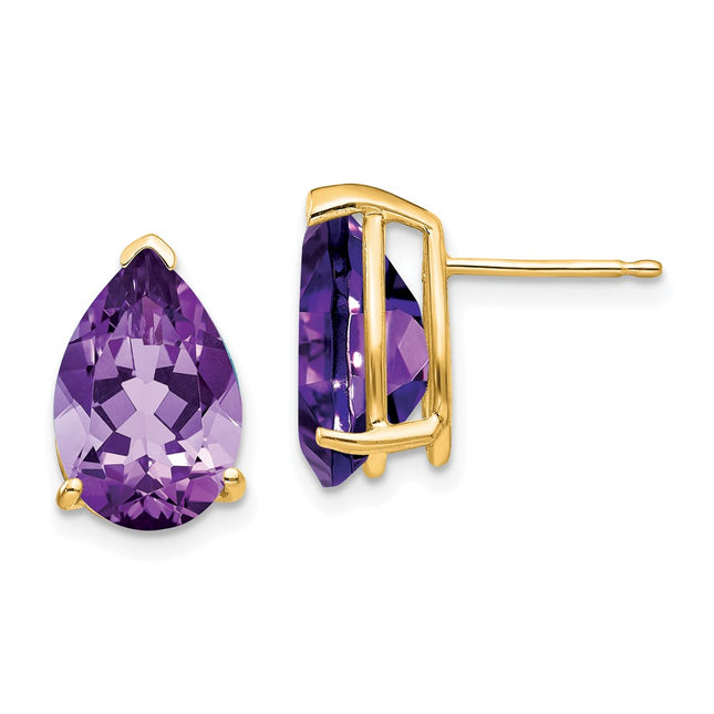14k Yellow Gold Earrings Style XE84AM - Classique Jewelry Inc.