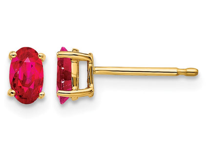 14K gold ruby earrings