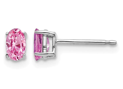 14K white gold sapphire earrings