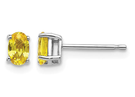 14K white gold sapphire earrings