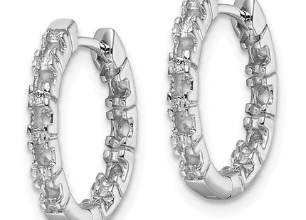 14k White Diamond Hinged Hoops Mountings (Style XE865W)