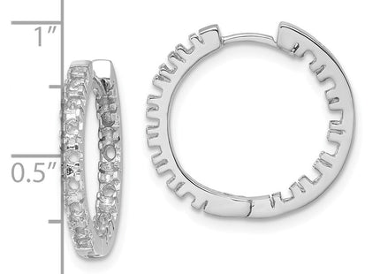 14k White Diamond Hinged Hoops Mountings (Style XE865W)