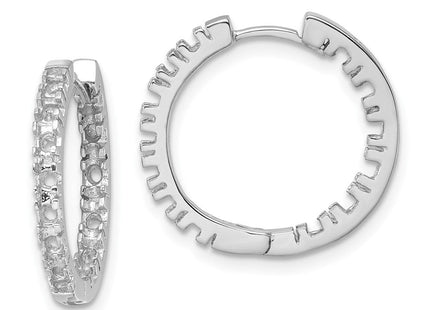 14k White Diamond Hinged Hoops Mountings (Style XE865W)
