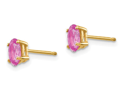 14K gold sapphire earrings, alternate view