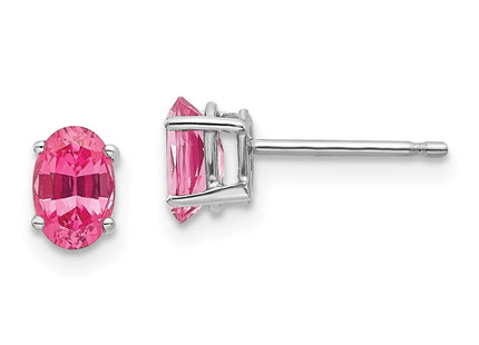 14k White Gold Pink Spinel Earrings (Style XE86WSK-A)