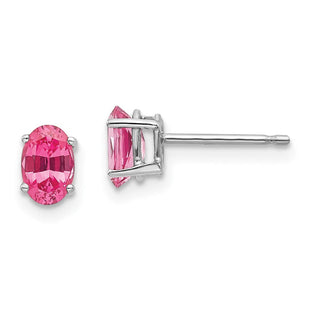 14k White Gold Pink Spinel Earrings (Style XE86WSK-A)