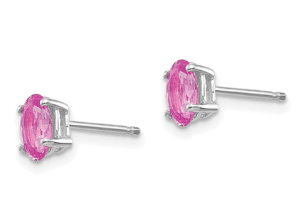 14k White Gold Pink Sapphire Earrings (Style XE86WSP-B)