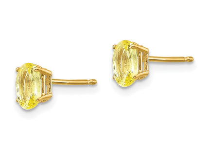 14k Yellow Sapphire Earrings (Style XE86YS-B)