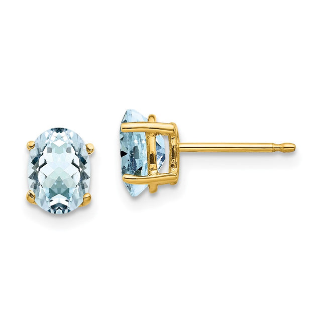 14k Yellow Gold Earrings Style XE87AQ - Classique Jewelry Inc.
