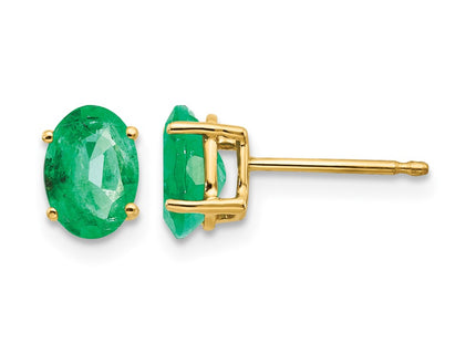 14K gold emerald earrings