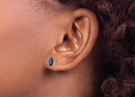 14K gold sapphire earrings, another view