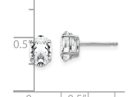 14k White Gold Earrings Style XE87WCZ - Classique Jewelry Inc.