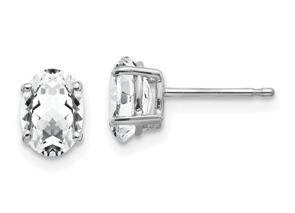 14k White Gold Earrings Style XE87WCZ - Classique Jewelry Inc.