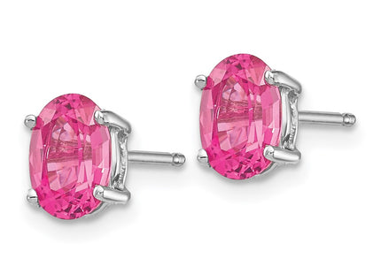 14K white gold spinel earrings, alternate view