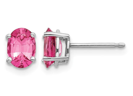14K white gold spinel earrings
