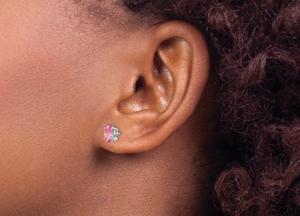 14K white gold sapphire earrings, another view