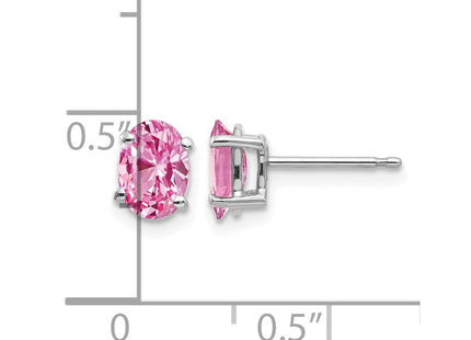 14K white gold sapphire earrings, further view