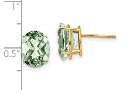14K white gold garnet stud earrings, further view