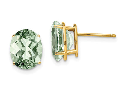 14K white gold cubic zirconia stud earrings