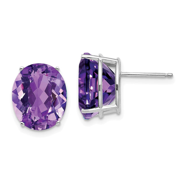14k White Gold Earrings Style XE91WAM - Classique Jewelry Inc.