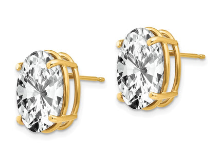 14k Yellow Gold Earrings Style XE92CZ - Classique Jewelry Inc.