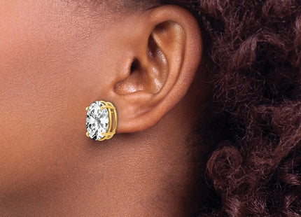 14k Yellow Gold Earrings Style XE92CZ - Classique Jewelry Inc.