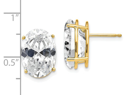 14k Yellow Gold Earrings Style XE92CZ - Classique Jewelry Inc.