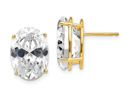 14k Yellow Gold Earrings Style XE92CZ - Classique Jewelry Inc.