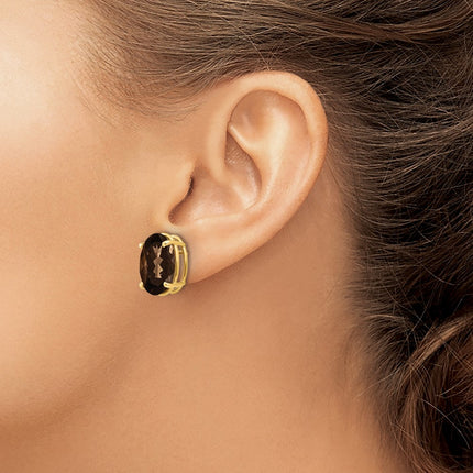 14k Yellow Gold Earrings Style XE92SQ - Classique Jewelry Inc.