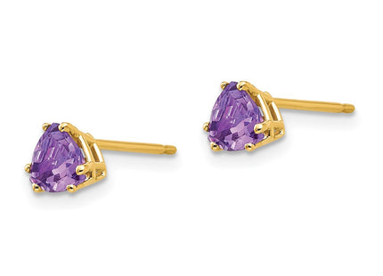 14K gold amethyst earrings, alternate view