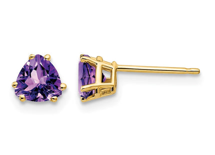 14K gold amethyst earrings