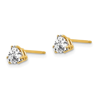 14K Trillion Cubic Zirconia Earrings, 5 x 5mm