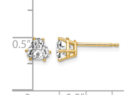 14K gold cubic zirconia earrings, further view