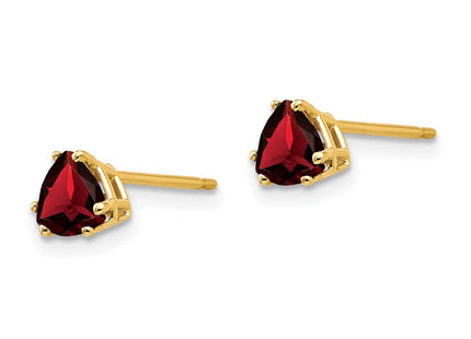 14K gold garnet earrings, alternate view