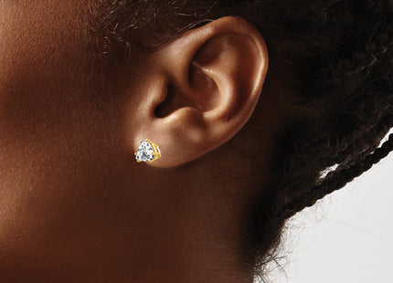 14k Trillion Cubic Zirconia Earrings, 6 x 6mm