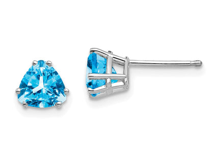 14k White Gold Earrings Style XE94WBT - Classique Jewelry Inc.