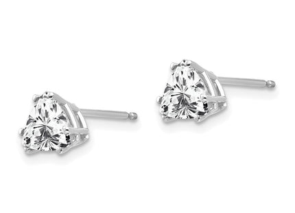 14k White Gold Trillion Cubic Zirconia Earrings (Style XE94WCZ)