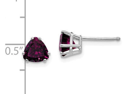 14K gold garnet earrings, further view