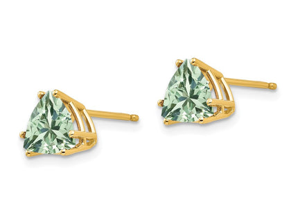 14K gold amethyst earrings, alternate view