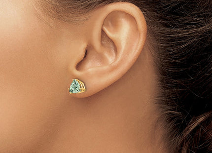 14K gold amethyst earrings, another view