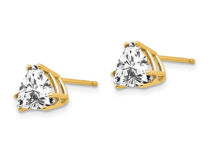 14K gold cubic zirconia earrings, alternate view