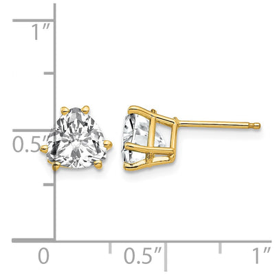 14K Trillion Cubic Zirconia Earrings, 8 x 8mm