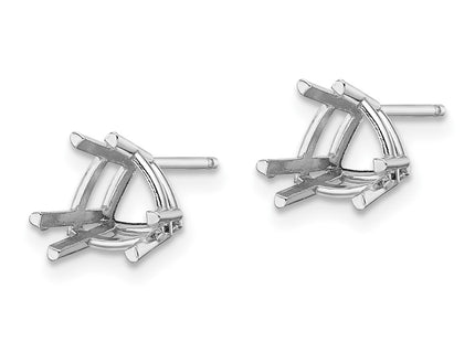14K white gold earrings, alternate view